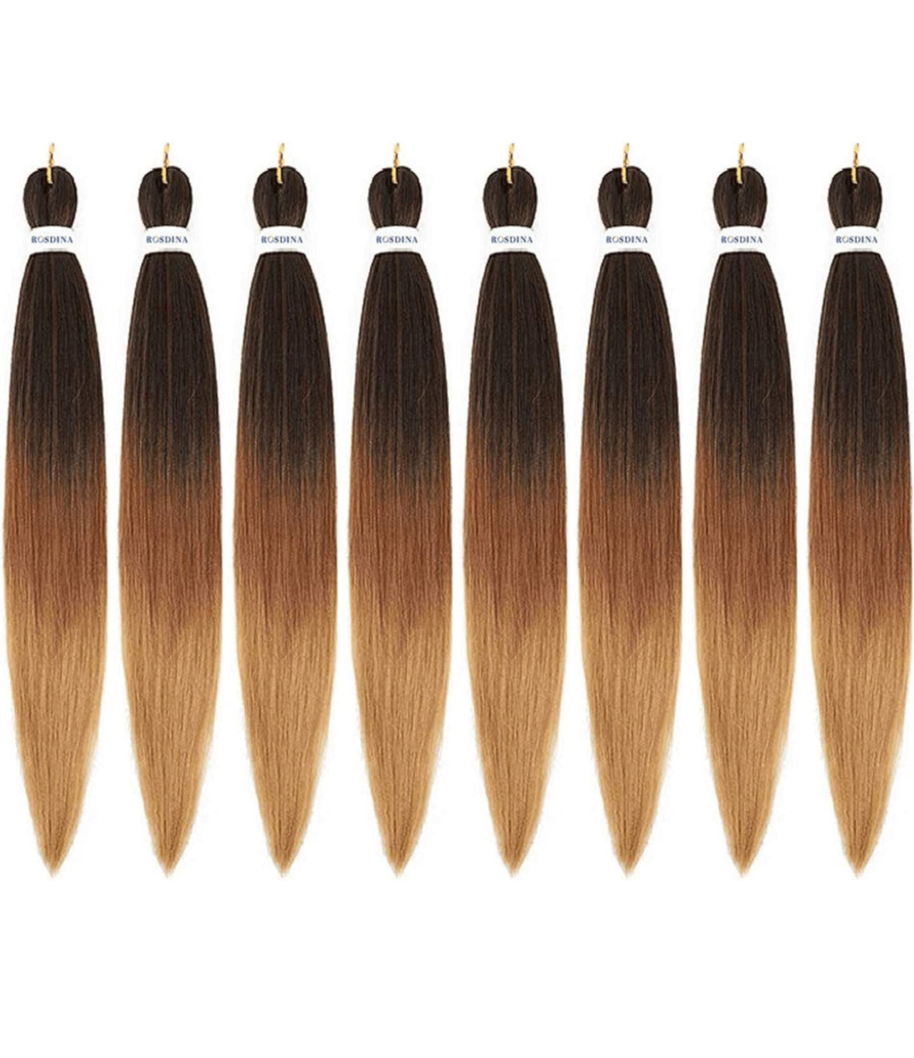 BRECHLOMEDA Pre-Stretched Braiding Hair - Ombre Hair Extension Braiding 8 packs