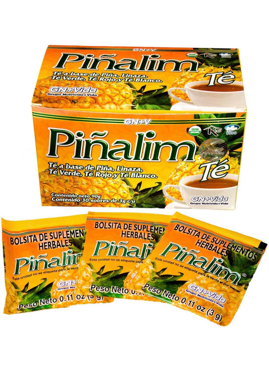 Pinalim Tea/Te de Pinalim Mexican Version- Pineapple, Flax, Green Tea, White Tea - 30 Day