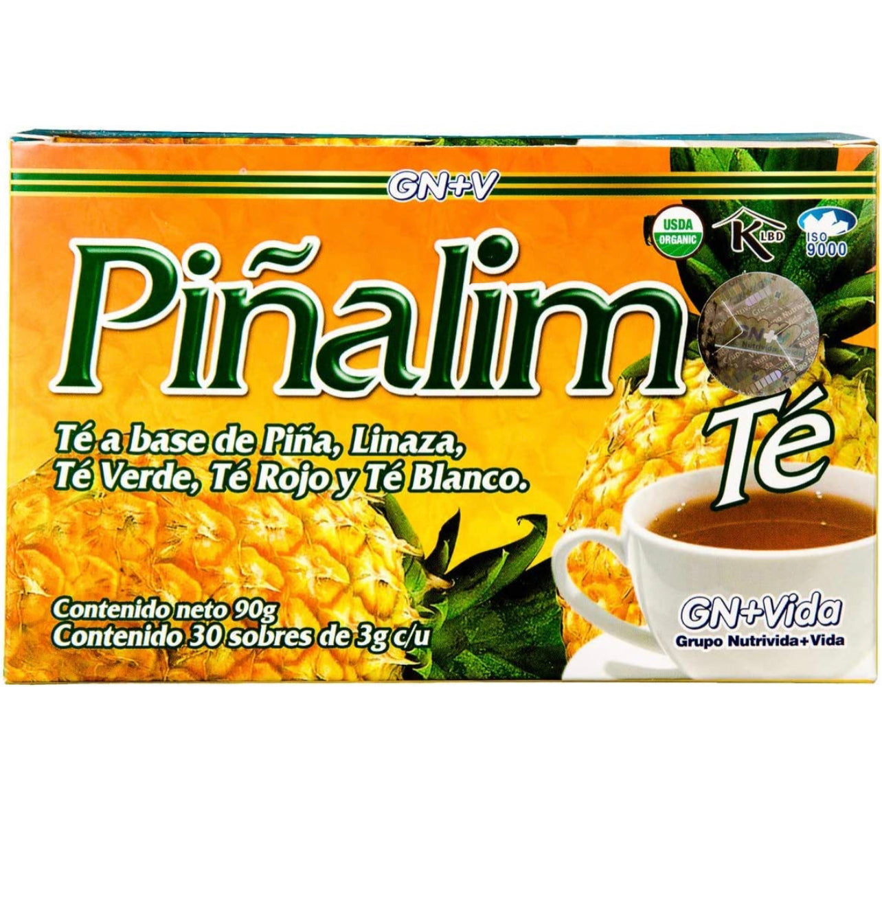 Pinalim Tea/Te de Pinalim Mexican Version- Pineapple, Flax, Green Tea, White Tea - 30 Day