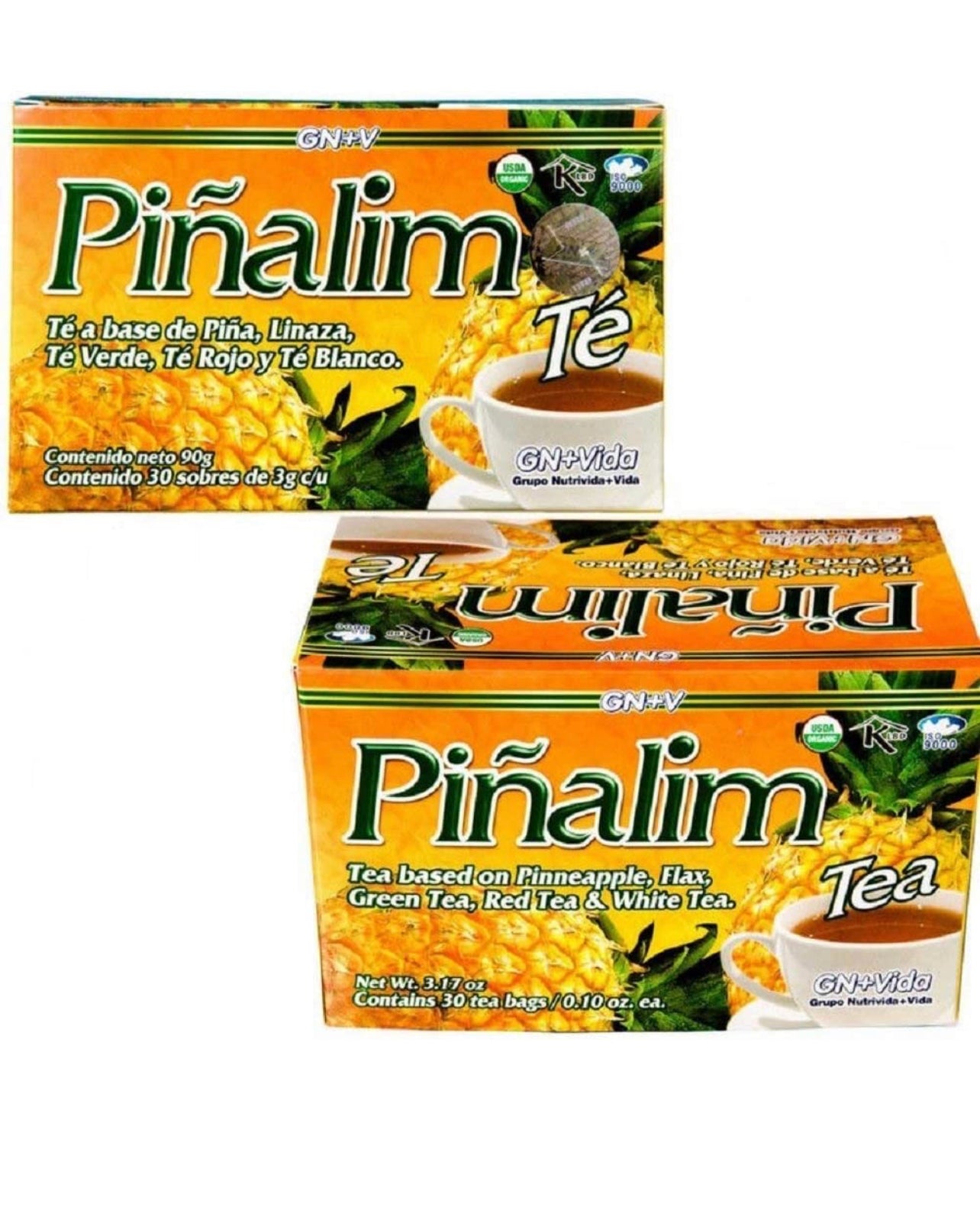 Pinalim Tea/Te de Pinalim Mexican Version- Pineapple, Flax, Green Tea, White Tea - 30 Day